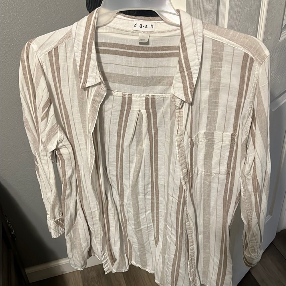 Dash Striped Button-Up Shirt